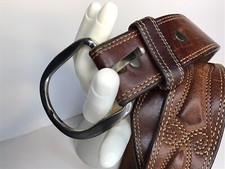 Leegin Mens Vintage Leather Belt 65807 USA Made sz.38 Made To Last