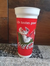 Coca Cola Becher Plastik Weihnachtsmann Life Tastes Good