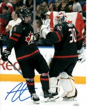 Team Canada Alexis Lafreniere Signed Autographed 8x10 IIHF Photo JSA COA #5