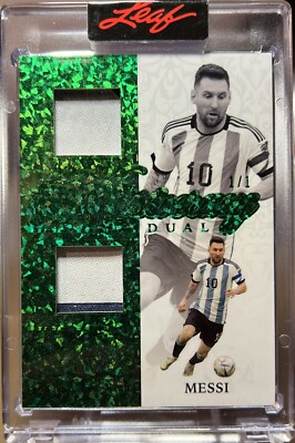 Lionel Messi 1/1 Emerald 2023 Leaf Superlative Aristocracy Dual Game-Worn  Relic | eBay