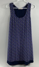 Tory Burch MULTI COLOR PRINT SLEEVELESS CASUAL FLORAL DRESS WOMENS M DESIGNER