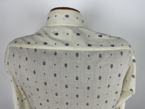 Vintage 70s Sears Shirt Men Small Crest Crown Print Long Sleeve Disco Retro EUC - Picture 9 of 18