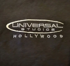 Vintage UNIVERSAL STUDIOS HOLLYWOOD  T-Shirt   XXL  100% Cotton  BLACK