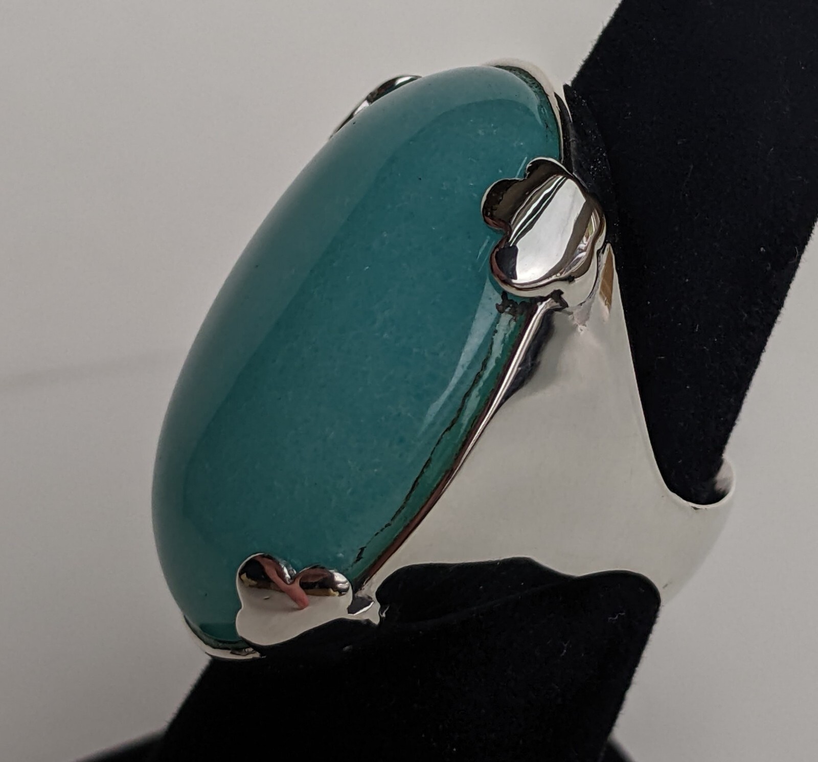 Sterling Silver Amazonite Statement Ring 24.3g Sz… - image 7