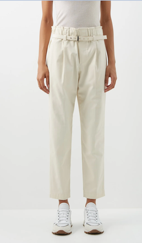 Brunello Cucinelli High-Waist Cropped Cotton-Twill Trousers Pants - Picture 10 of 17