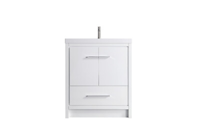Dyconn Faucet Freestanding Shaker Bathroom Vanity with Stone Resin Countertop