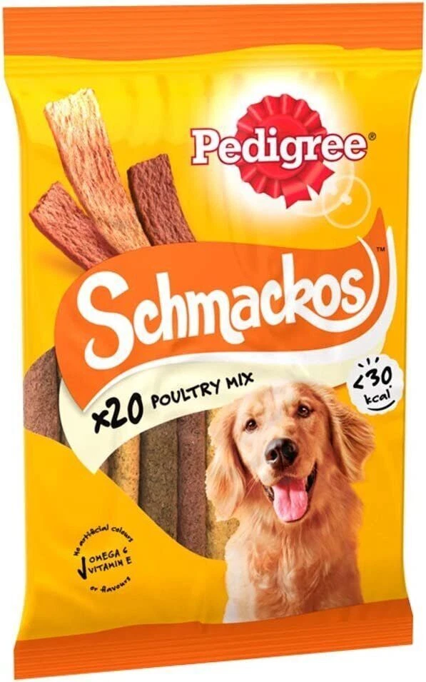 Pedigree Schmackos Dog Treats With Poultry 20 Sticks 144g