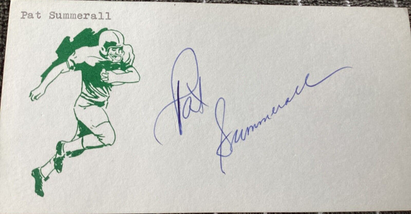 Announcer PAT SUMMERALL Personally Autographed Signed NFL Card GIANTS FreeShip