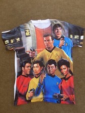 Logo Vision Star Trek Sci Fi tv series show t shirt adult XL rare white back