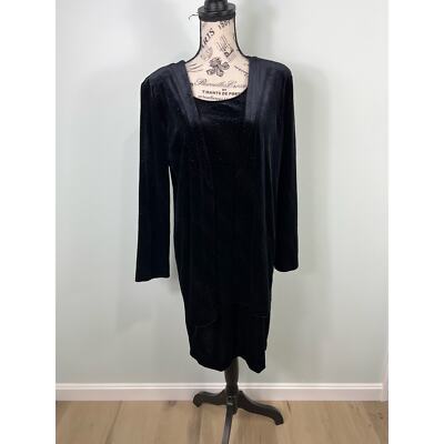 Vintage Molly Malloy Black Sparkly Knee Length Evening Dress | eBay Vintage Molly Malloy Black Sparkly Knee Length Evening Dress | eBay