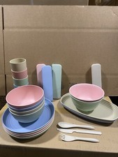 32 pc Wheat Straw dinnerware Set plates, bowl...