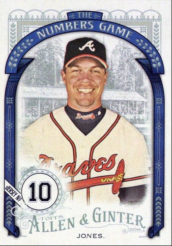 2016 Topps Allen & Ginter Chipper Jones Atlanta Braves #NG-30 - Picture 1 of 2