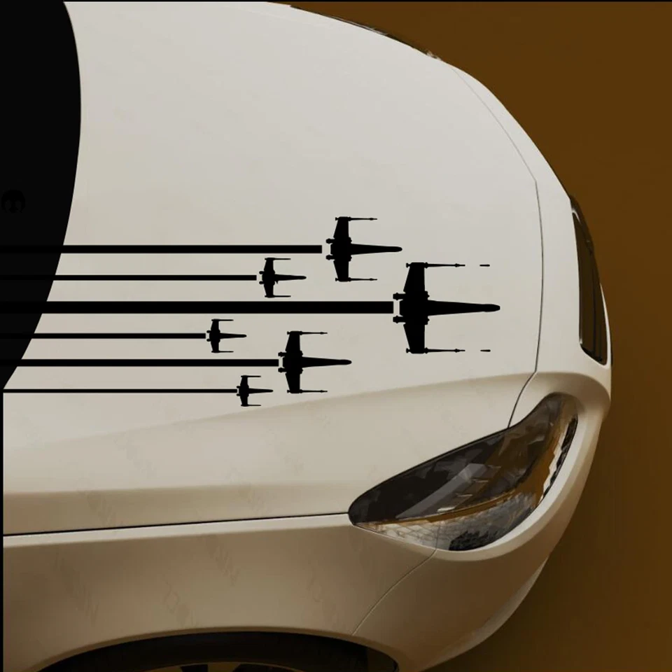 Pegatina de vinilo X-Wing Hood rayas laterales coche Star Wars ROGUE SQUADRON 7 calcomanías Foto 2 de 2