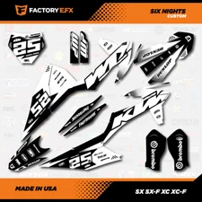 Black White Racing Graphics Kit fits KTM 23-24 SX SXF XC XCF 125 150 250 350 450
