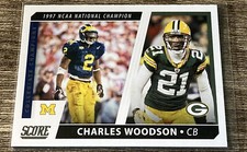 2021 Score Collegiate Champions, Charles Woodson #CC7, Green Bay Packers