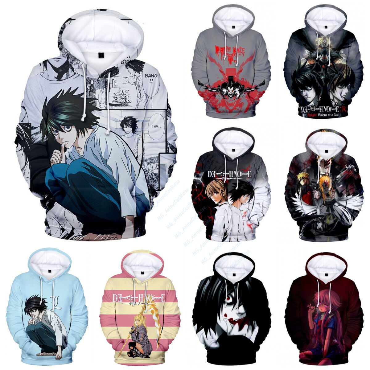 Anime Death Note Pullover Hoodie Men Women Teens Casual Manga Sweatshirt  Jumper | eBay
