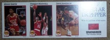 1991-92 Houston Rockets NBA Hoops/Whataburger (3 Card) Promo Uncut Sheet 