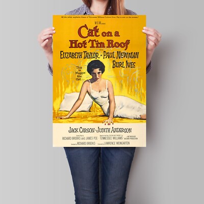 Katze auf einem heißen Blechdach Poster Film Kunstdruck