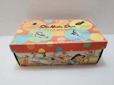 Vintage Step Master Shoes Empty Box Children's Toddler 1950s Rare