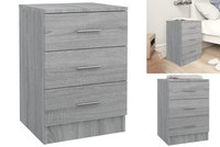 Nachttische2Er Set Grau Sonoma 38X35X56 Cm Holz