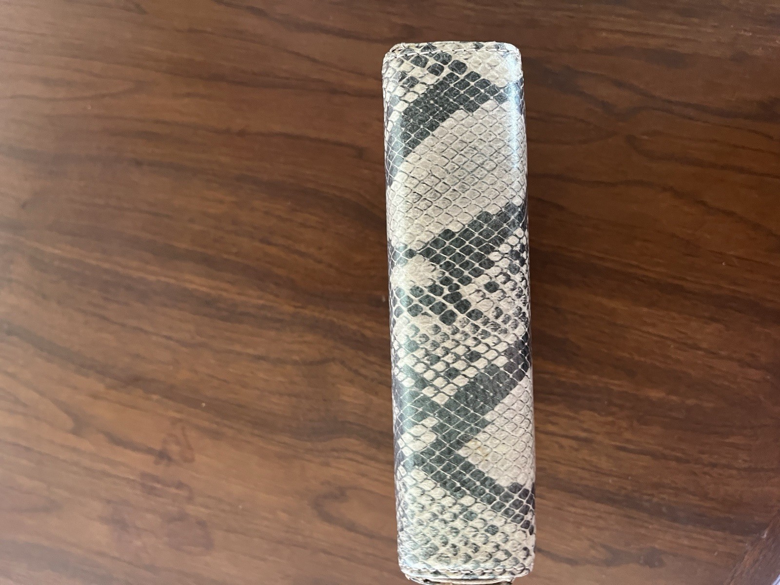 Authentic CASHHIMI Black and White Python Embosse… - image 7