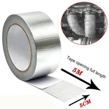Silver Exhaust Heat Wrap Manifold Downpipe High Temp Bandage Tape