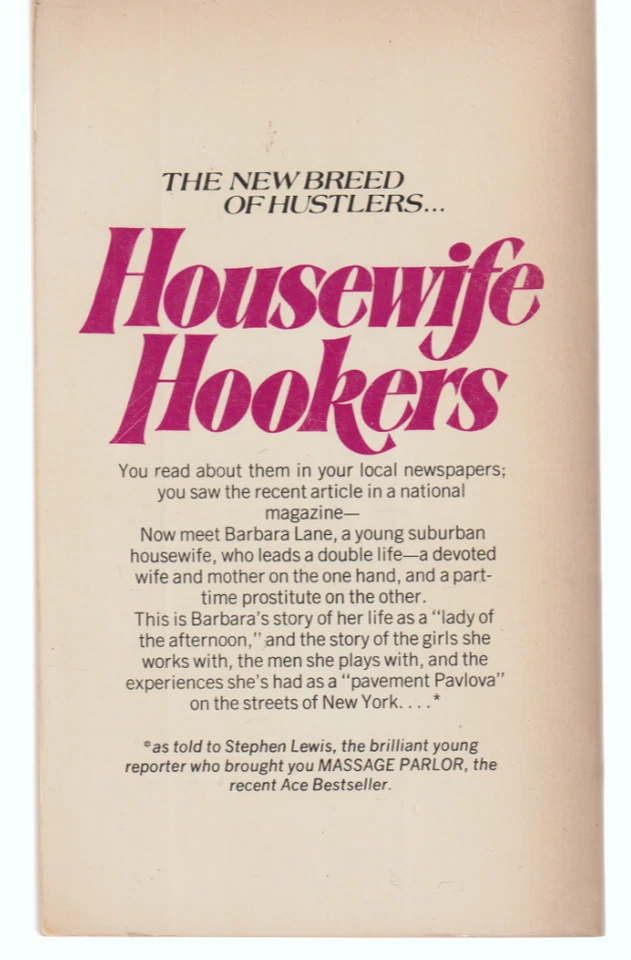 Housewife Hookers 34440 Ace 1974 3rd Barbara Lane Stephen Lewis Expose Sleaze — 第 3/3 张图片