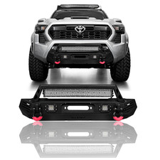Vijay For 2024-2025 Toyota Tacoma Steel Front Bumper With Winch Plateled Lights Vijay For 2024-2025 Toyota Tacoma Steel Front Bumper With Winch Plateled Lights