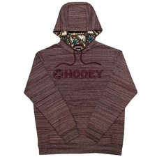 HOOEY Men's "Lock-Up" Burgundy Pullover Hoodie Size Medium Aztec Hood NWT