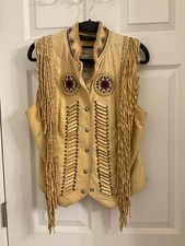 Diamond Leathers Vintage Fringe Vest Size 8