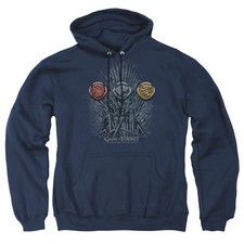 Game Of Thrones For The Throne Sigils Mens Hoodie Navy Officially Licensed