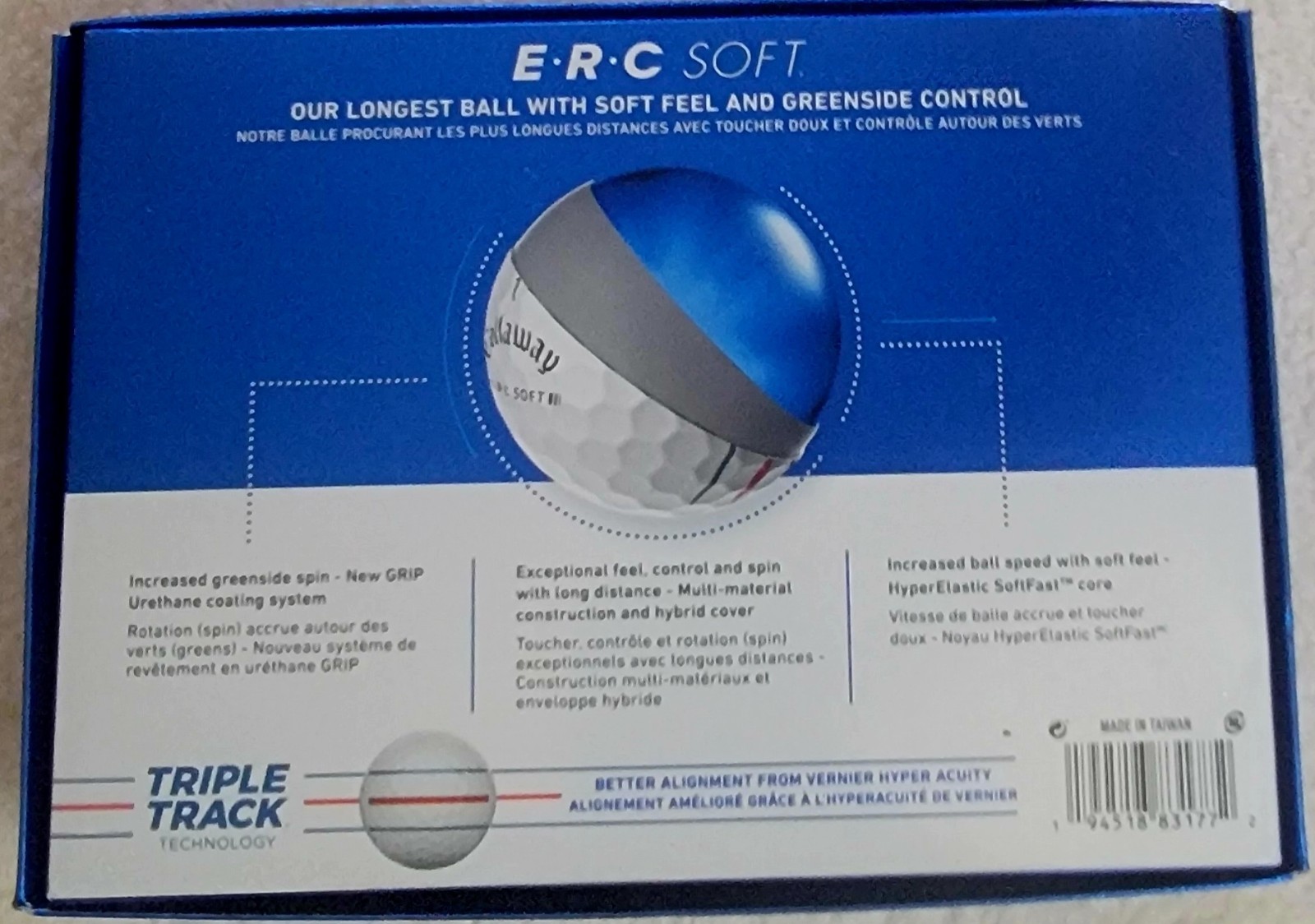 NEW Callaway ERC SOFT Triple Track 2023 Golf Balls White 1 Dozen 