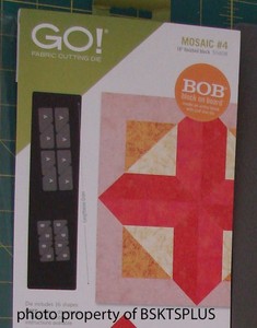 Accuquilt BOB  Mosaic #4 die 10" finished block # 55608 NEW  FREE S/H