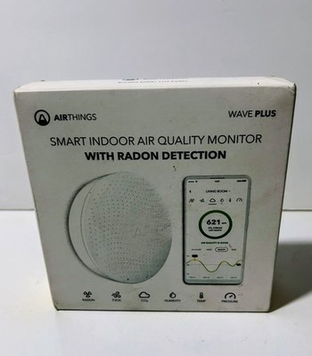 Airthings Wave Plus 2930 Smart Indoor Air Quality Monitor W/ Radon Detection