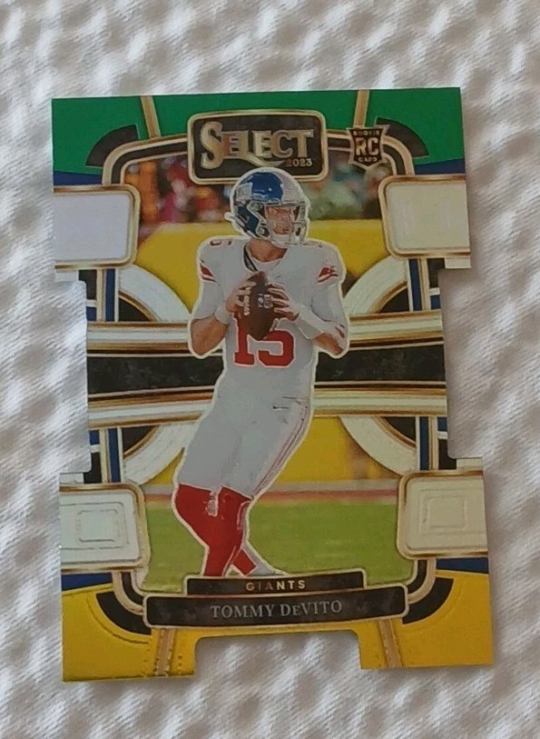 Tommy DeVito RC 2023 Panini Select Concourse Prizm Green Yellow Die-Cut #73