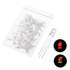 120Pcs 5mm LED Diodes,  Light Emitting Diodes(Red+Yellow, Clear Lens)