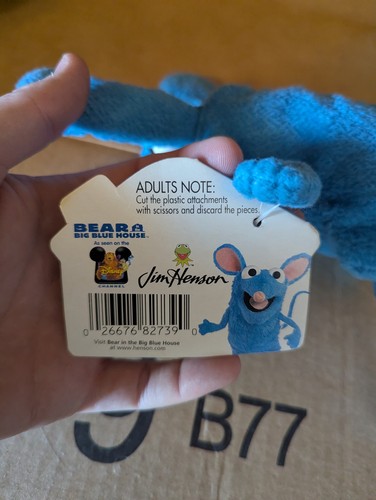 Bolso de felpa Bear in the Big Blue House Tutter Mouse Fischer Price con etiquetas - Imagen 16 de 18