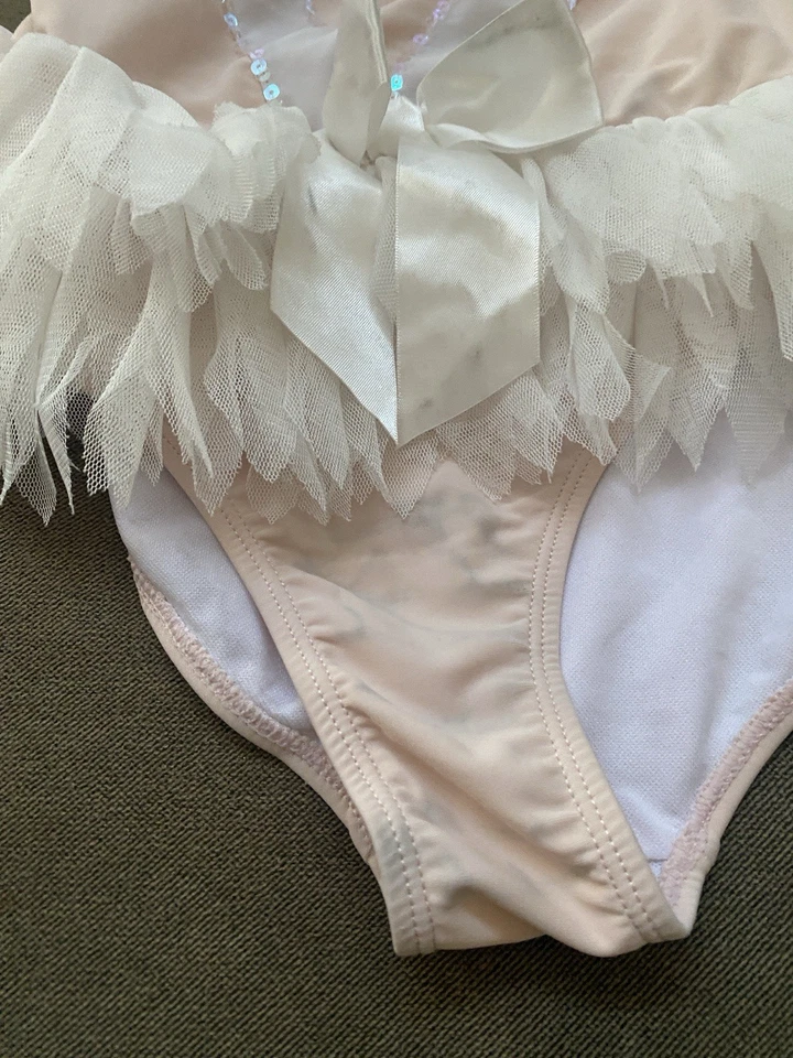 Persiguiendo luciérnagas rosa cisne leotardo niñas 10 tul tutú bailarina lentejuelas disfraz Foto 4 de 4