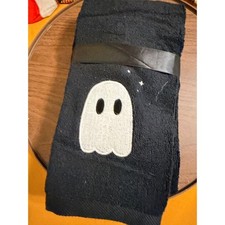 2 black Halloween hand towels- Ghost  Spooky