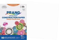 Prang (Formerly SunWorks) Construction Paper, Bright White, 12" x 18", 50... 