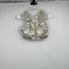 ENell Bra High Impact Sports Bra Front Closure 36DDD 38C 38D 40C Beige Workout