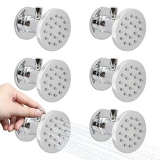  Upgrade Shower Body Spray with On Off Solid Brass Round Shower Jets 6 PCS M...