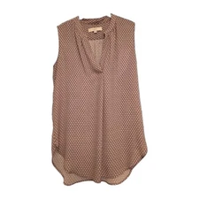 LOFT Sleeveless Tunic Blouse Size Small Geometric Pattern EUC