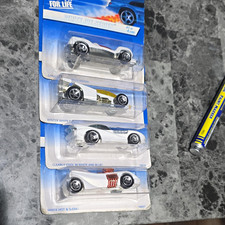 Hot Wheels White Ice Series 4-Car Diecast Lot On Card Set 1/4-4/4