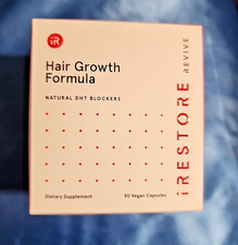 iRestore  Revive Hair Growth Formula  Natural DHT Blockers 90 vegan caps NEW NIB