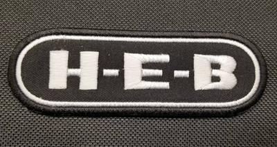 H-E-B Logo Patch Texas Grocery Store Embroidered Iron On Sew On Approx 4.25x1.5''
