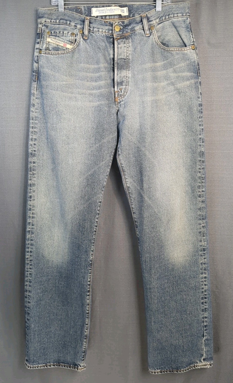 Diesel Industry Denim Division Jeans Men's 36x34 Italy Buttonfly Type RR55 Kratt
