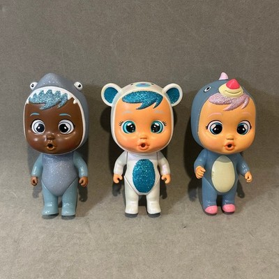 IMC Toys Cry Babies Magic Tears Doll Lot Shark Polar Bear Narwhal Figures 3pc