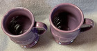 Lot Longaberger Wov Trad Eggplant Purple Pottery Latte Mug Coffee Cup 5.25" Tall — photo 4