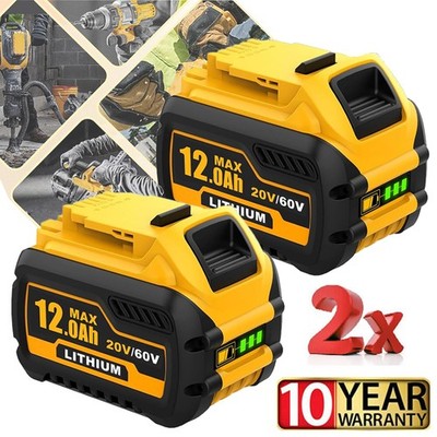 2Pack 12.0AH For DEWALT DCB615 20V/60V MAX FLEXVOLT Lithium-Ion Battery DCB609-2